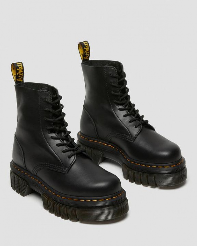 Dr Martens Audrick Nappa Nahkaiset Ankle Naisten Platform Kengät Mustat | Suomi_Dr47236