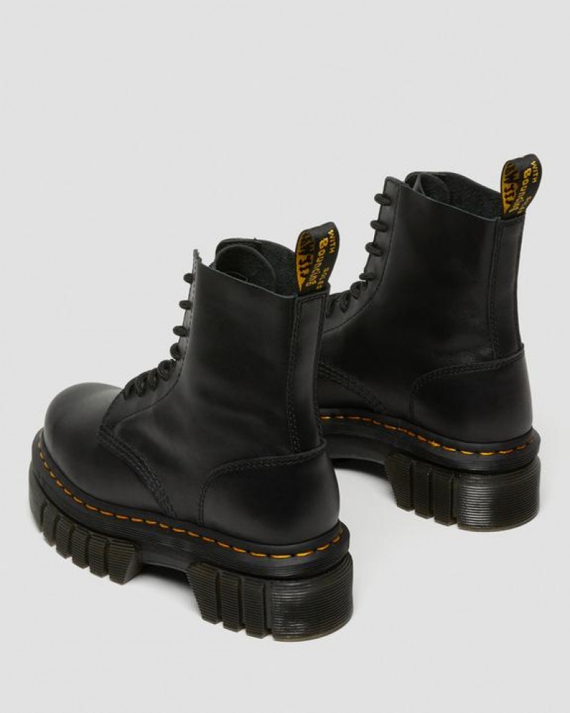 Dr Martens Audrick Nappa Nahkaiset Ankle Naisten Platform Kengät Mustat | Suomi_Dr47236