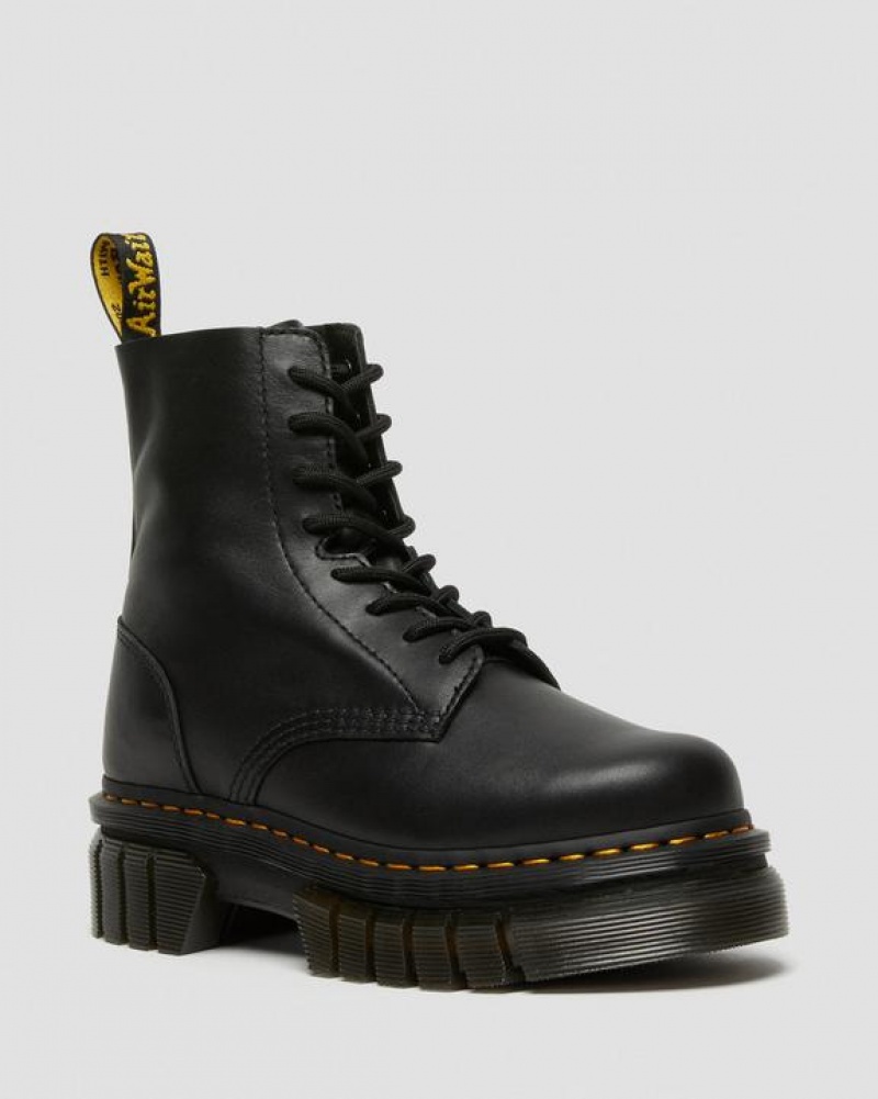 Dr Martens Audrick Nappa Nahkaiset Ankle Naisten Platform Kengät Mustat | Suomi_Dr47236