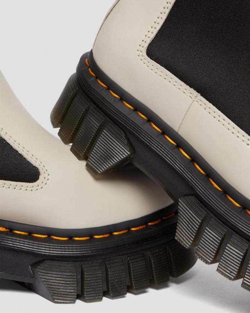 Dr Martens Audrick Nappa Nahkaiset Chelsea Miesten Platform Kengät Harmaat | Suomi_Dr29885