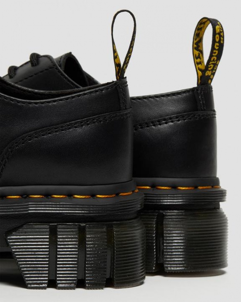 Dr Martens Audrick Nappa Nahkaiset Miesten Platform Kengät Mustat | Suomi_Dr89104