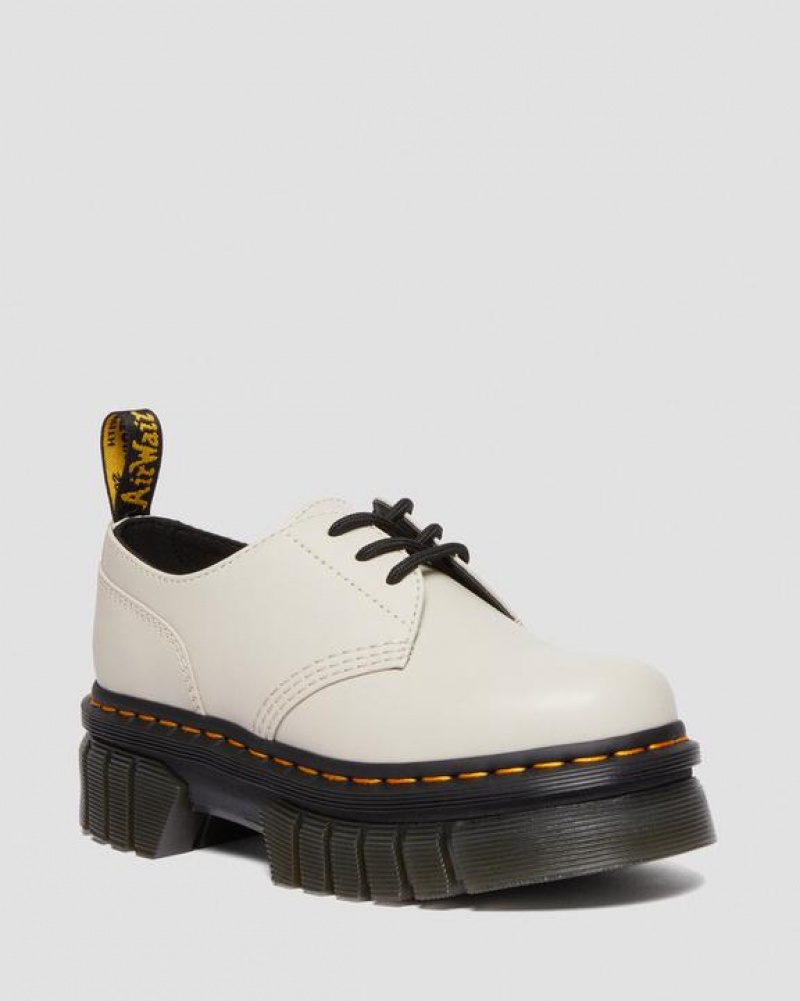 Dr Martens Audrick Nappa Nahkaiset Platform Naisten Kengät Harmaat | Suomi_Dr46658