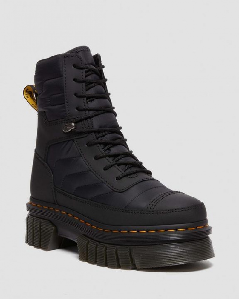 Dr Martens Audrick Tikattu Ankle Miesten Platform Kengät Mustat | Suomi_Dr78434