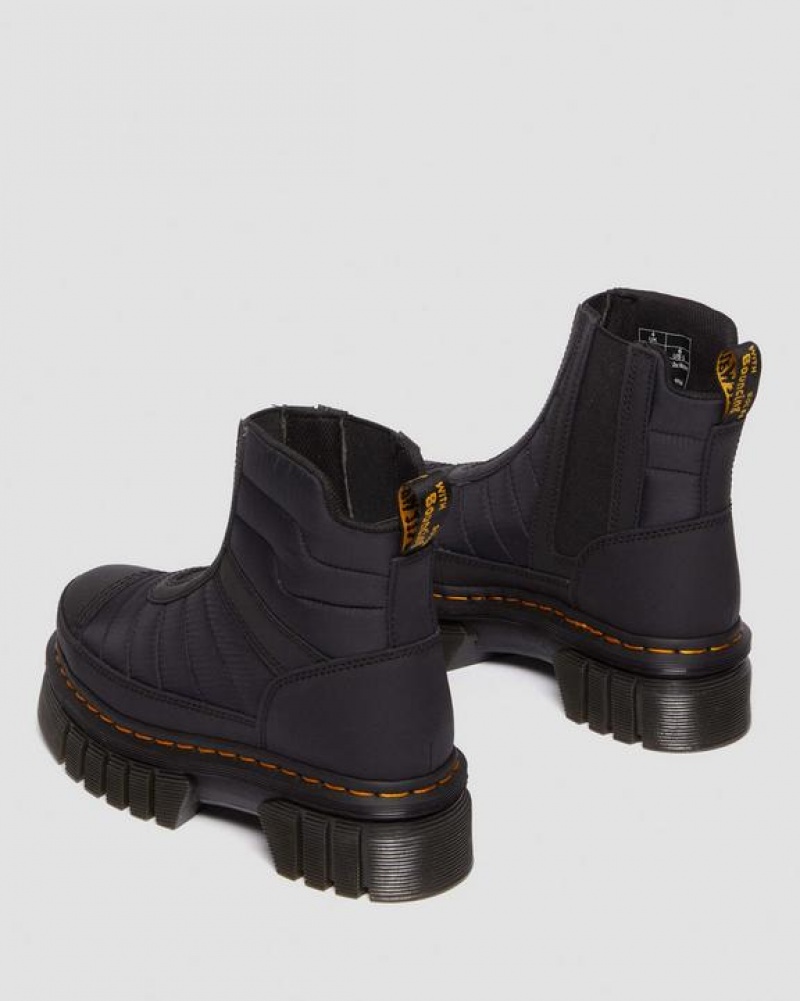 Dr Martens Audrick Tikattu Chelsea Miesten Platform Kengät Mustat | Suomi_Dr49370