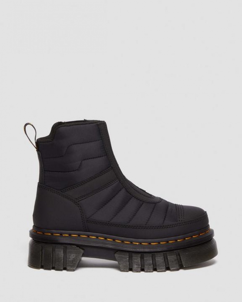 Dr Martens Audrick Tikattu Chelsea Miesten Platform Kengät Mustat | Suomi_Dr49370