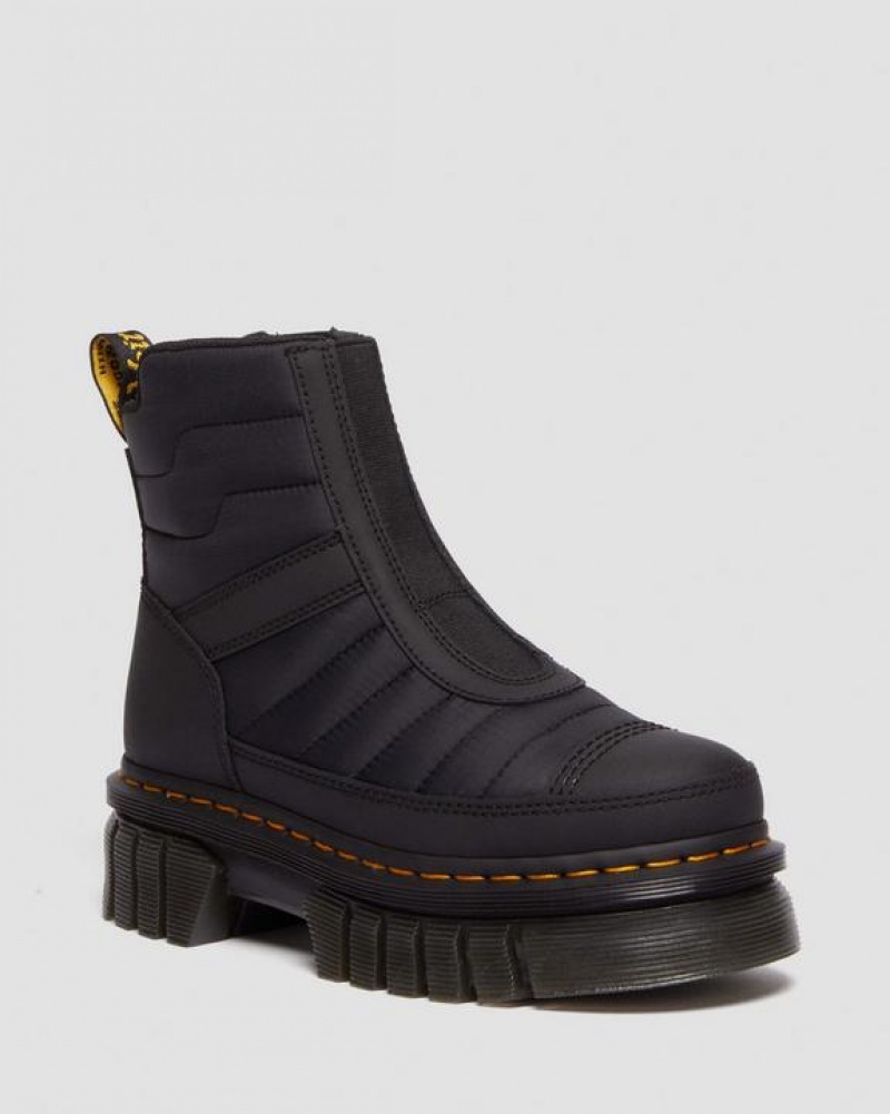 Dr Martens Audrick Tikattu Chelsea Miesten Platform Kengät Mustat | Suomi_Dr49370