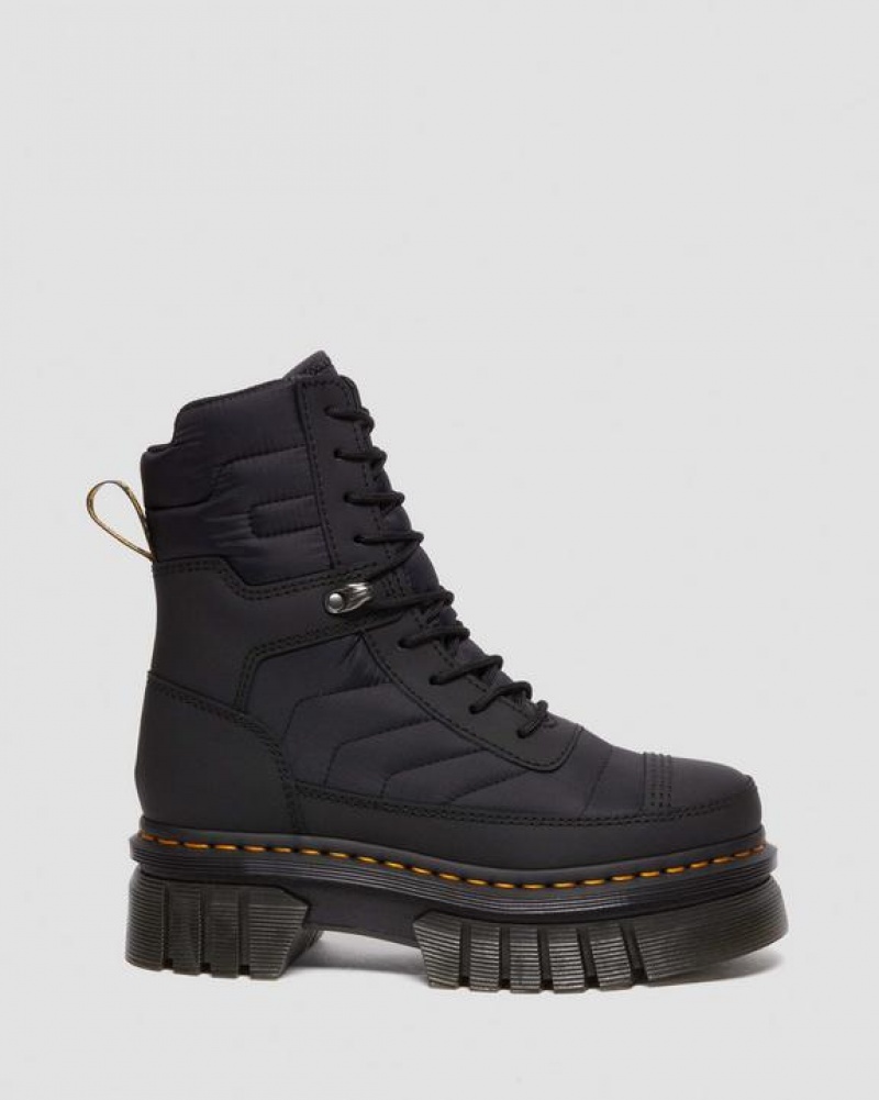 Dr Martens Audrick Tikattu Platform Ankle Naisten Saappaat Mustat | Suomi_Dr38712