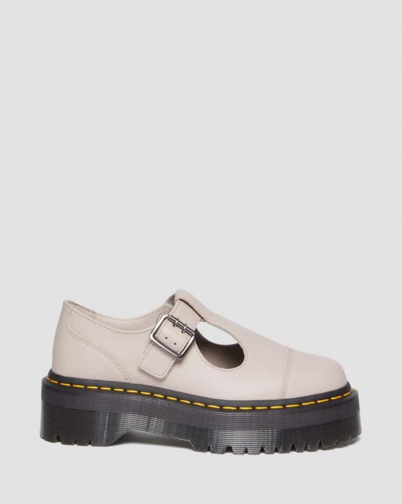 Dr Martens Bethan Pisa Nahkaiset Mary Jane Miesten Platform Kengät Harmaat Ruskea | Suomi_Dr38216