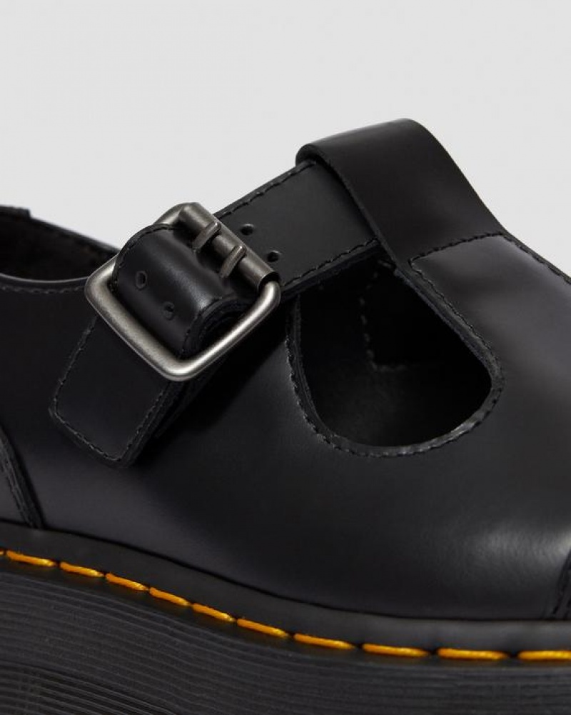 Dr Martens Bethan Polished Smooth Nahkaiset Platform Naisten Kengät Mustat | Suomi_Dr65914