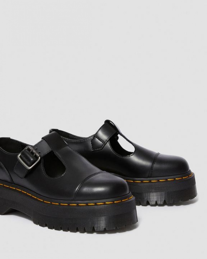 Dr Martens Bethan Polished Smooth Nahkaiset Platform Naisten Kengät Mustat | Suomi_Dr65914