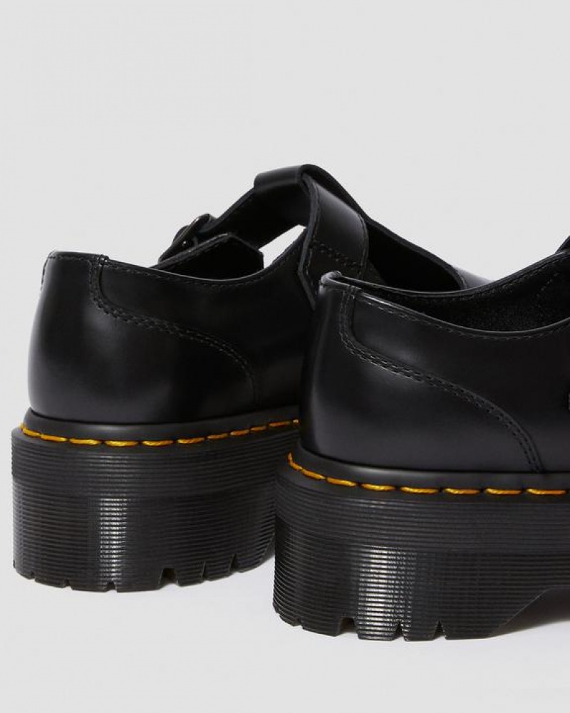 Dr Martens Bethan Polished Smooth Nahkaiset Platform Naisten Kengät Mustat | Suomi_Dr65914