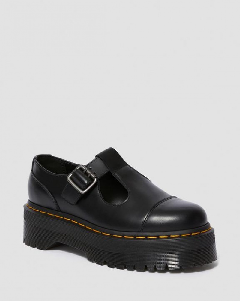 Dr Martens Bethan Polished Smooth Nahkaiset Platform Naisten Kengät Mustat | Suomi_Dr65914