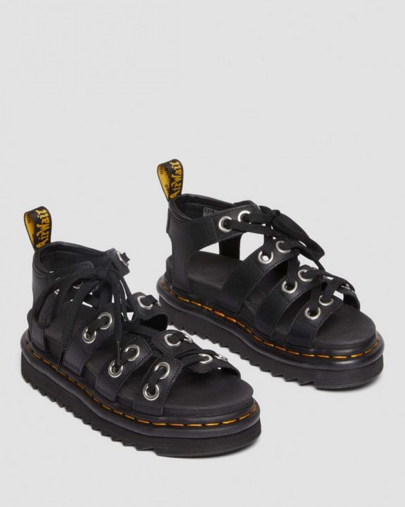 Dr Martens Blaire Hardware Nahkaiset Strap Naisten Sandaalit Mustat | Suomi_Dr93669