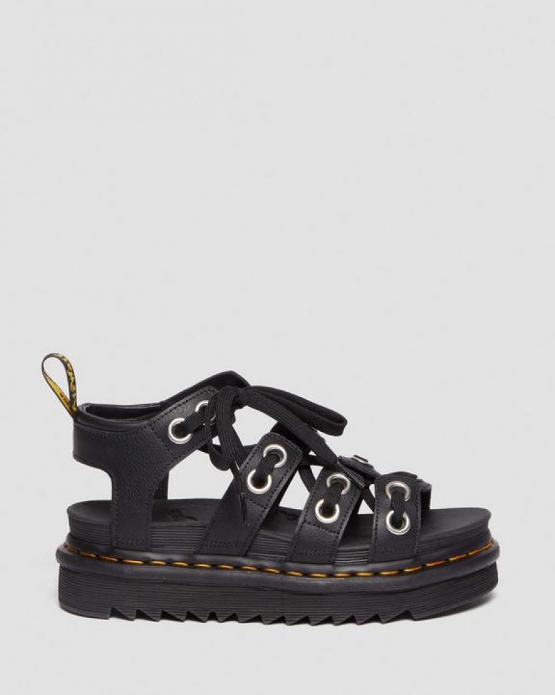 Dr Martens Blaire Hardware Nahkaiset Strap Naisten Sandaalit Mustat | Suomi_Dr93669