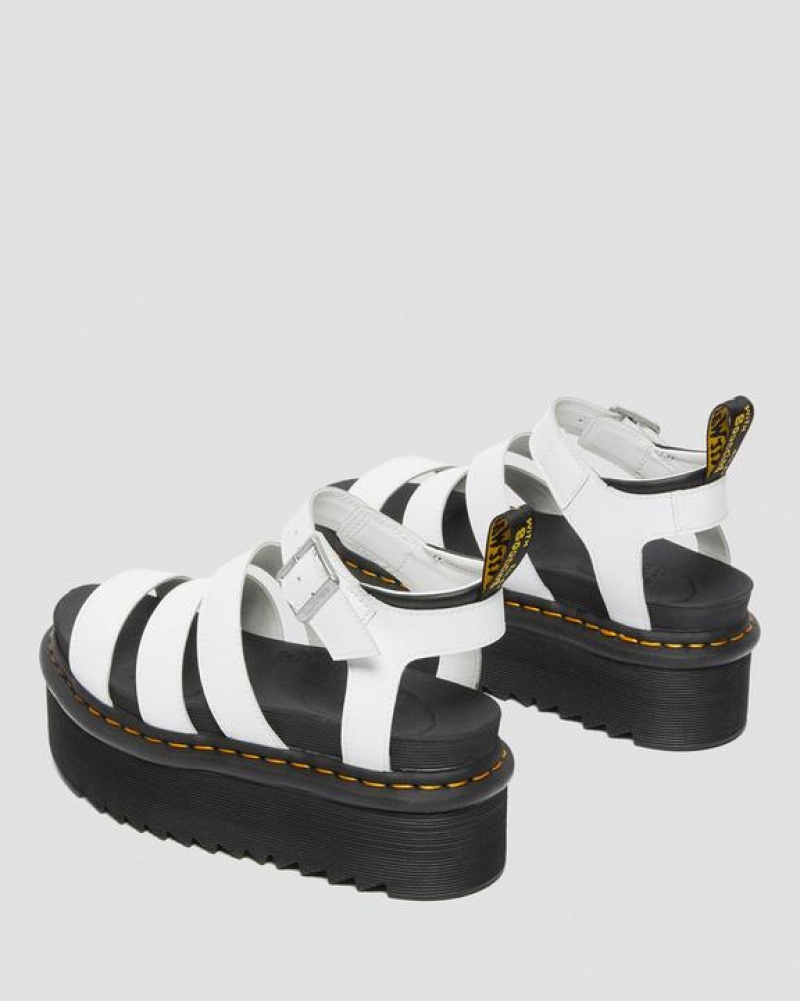 Dr Martens Blaire Hydro Nahkaiset Platform Strap Naisten Sandaalit Valkoinen | Suomi_Dr72772