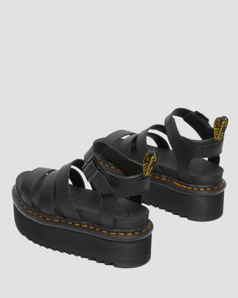 Dr Martens Blaire Hydro Nahkaiset Platform Strap Naisten Sandaalit Mustat | Suomi_Dr24078