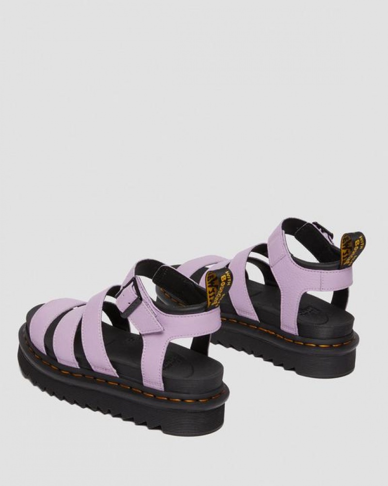 Dr Martens Blaire Women's Pisa Nahkaiset Strap Naisten Sandaalit Violetit | Suomi_Dr25427