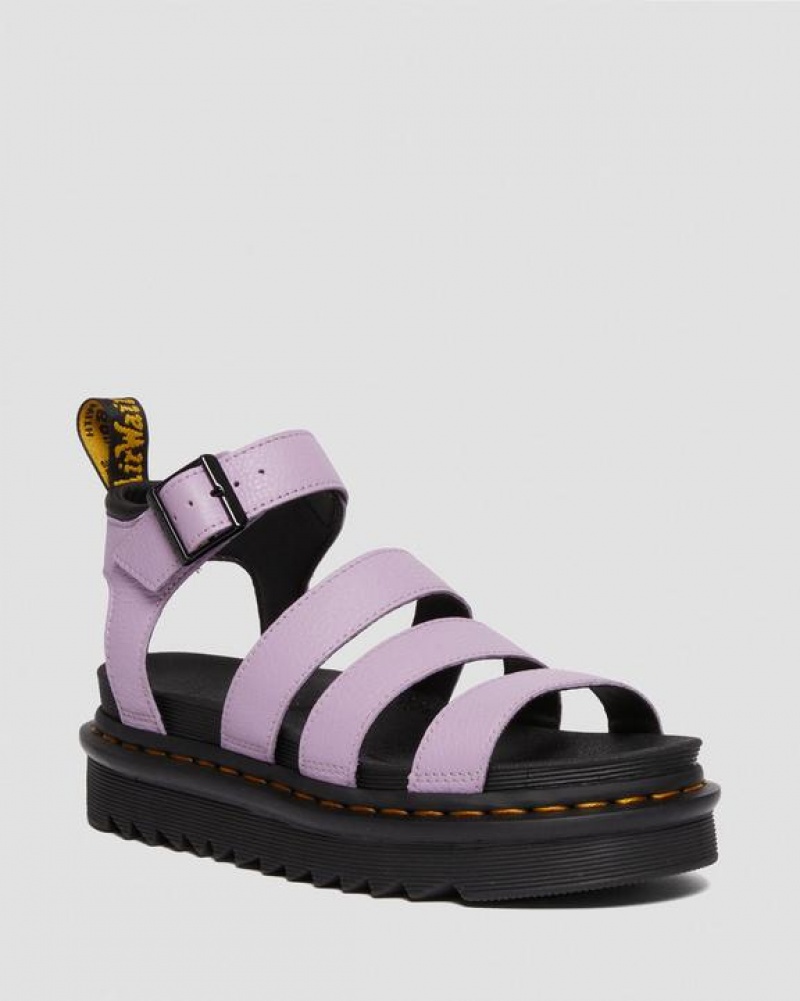 Dr Martens Blaire Women's Pisa Nahkaiset Strap Naisten Sandaalit Violetit | Suomi_Dr25427