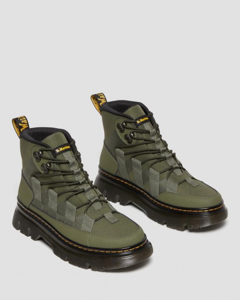 Dr Martens Boury Nahkaiset Vapaa-ajan Miesten Saappaat Khaki Vihreä | Suomi_Dr28061