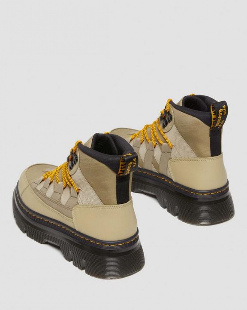 Dr Martens Boury Nylon & Nahkaiset Vapaa-ajan Naisten Saappaat Oliivinvihreä | Suomi_Dr67052