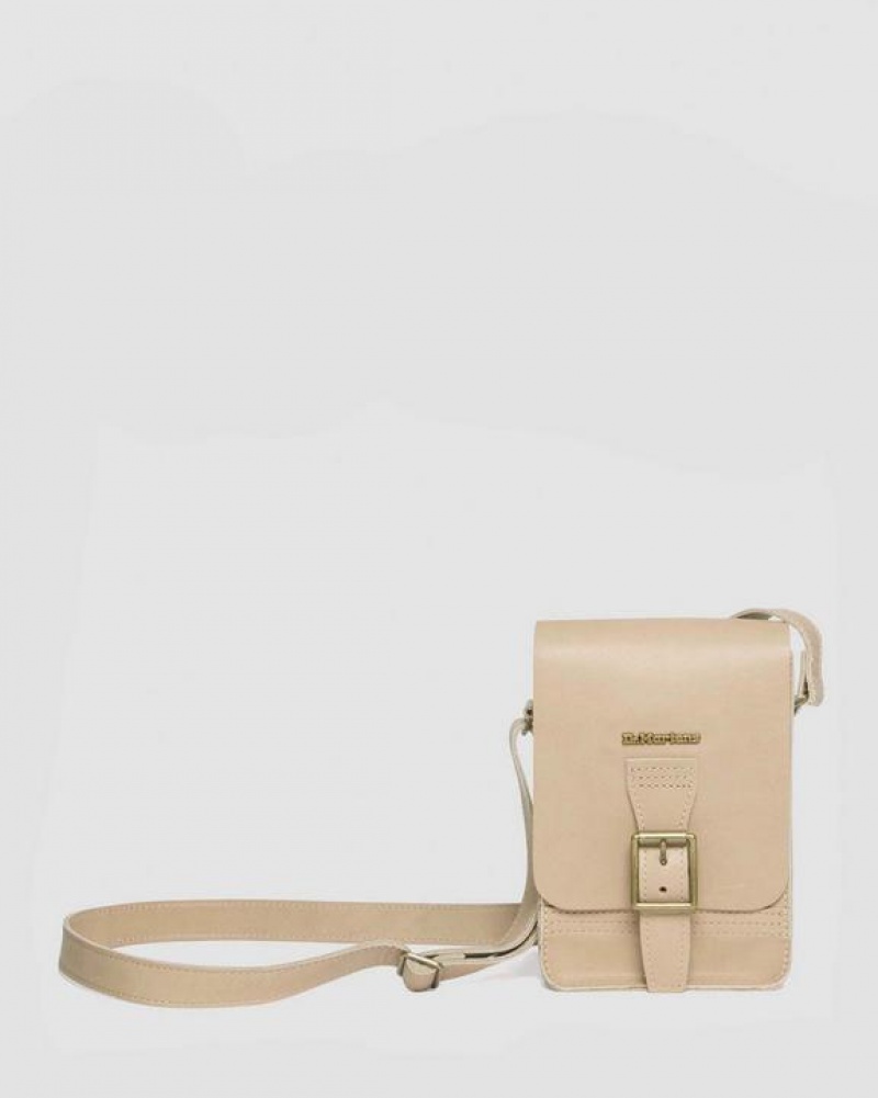 Dr Martens Carrara Nahkaiset Vertical Crossbody Accessories Laukut Beige | Suomi_Dr35837