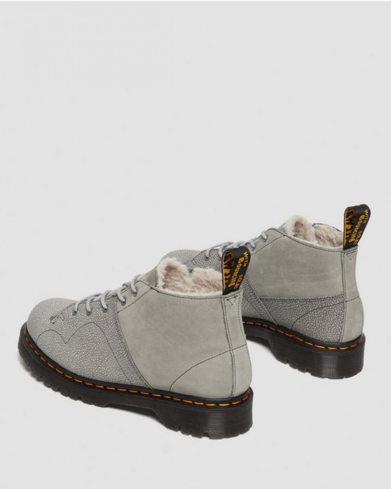 Dr Martens Church Nubukki & Pebble Nahkaiset Monkey Naisten Saappaat Harmaat | Suomi_Dr37607