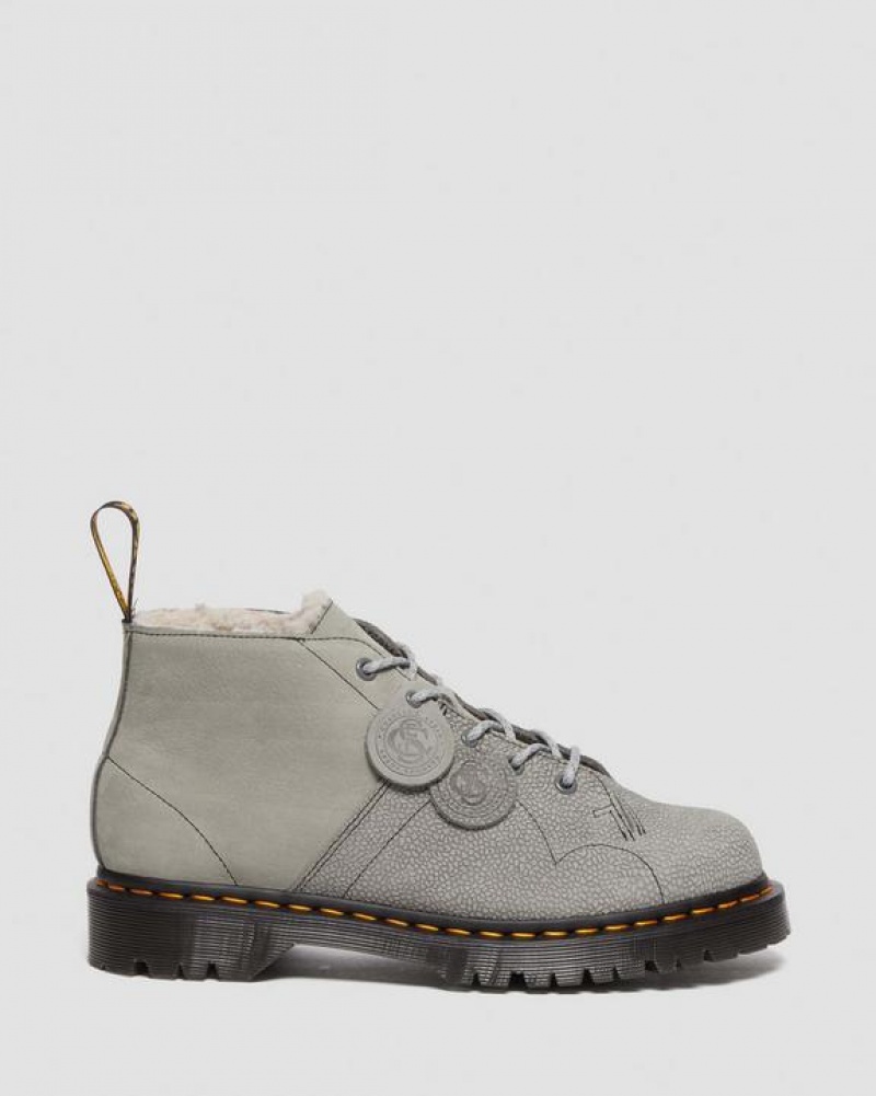 Dr Martens Church Nubukki & Pebble Nahkaiset Monkey Naisten Saappaat Harmaat | Suomi_Dr37607