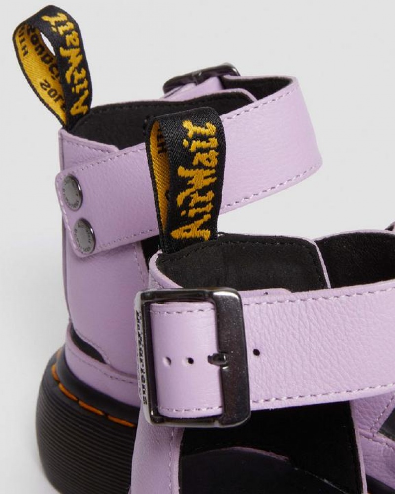 Dr Martens Clarissa II Pisa Nahkaiset Platform Strap Naisten Sandaalit Violetit | Suomi_Dr62309