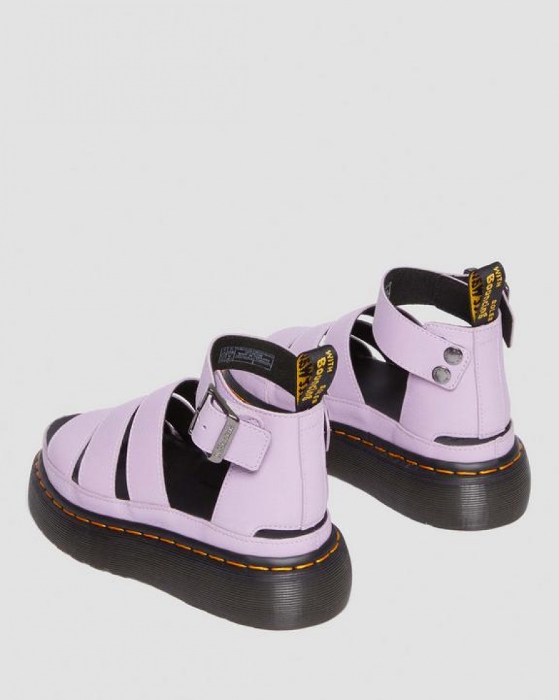 Dr Martens Clarissa II Pisa Nahkaiset Platform Strap Naisten Sandaalit Violetit | Suomi_Dr62309