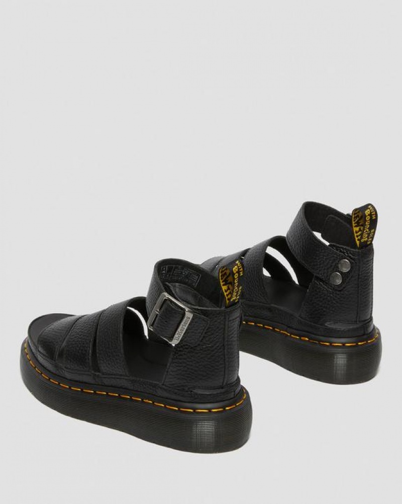 Dr Martens Clarissa II Women's Nahkaiset Platform Naisten Sandaalit Mustat | Suomi_Dr39058