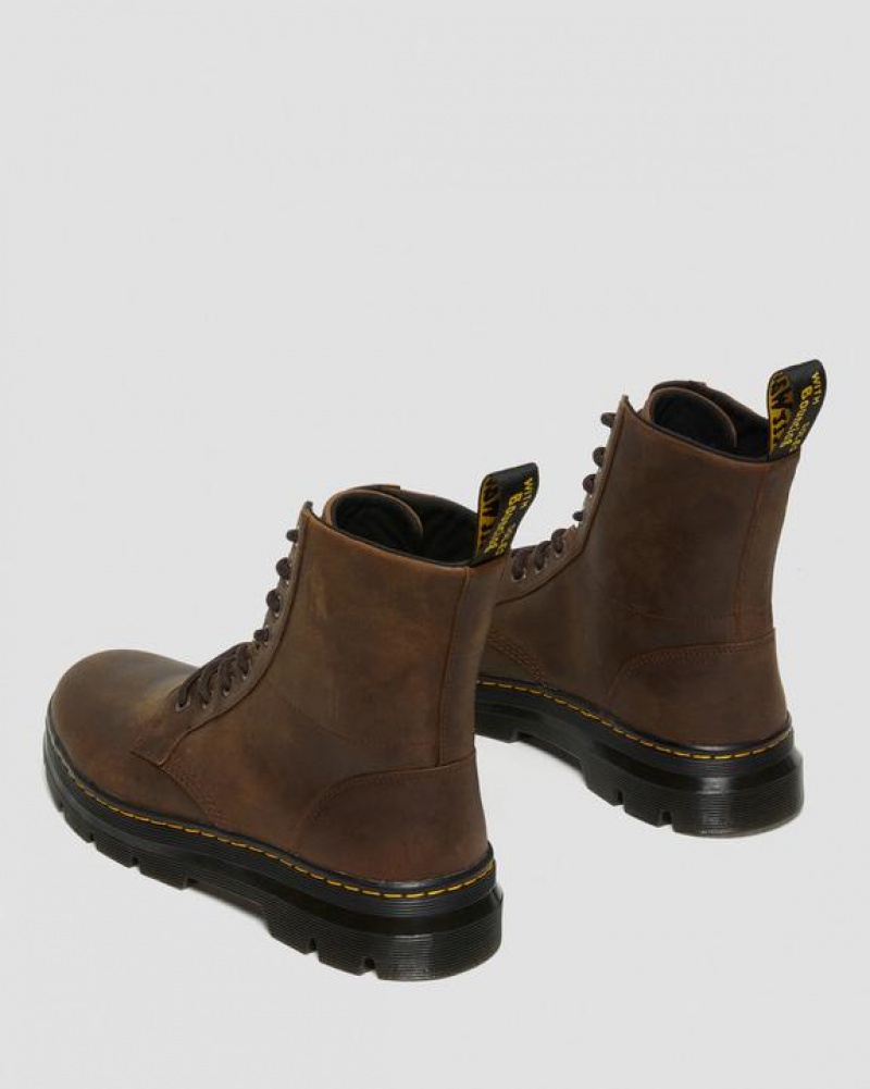 Dr Martens Combs Crazy Horse Nahkaiset Vapaa-ajan Naisten Saappaat Ruskea | Suomi_Dr59066