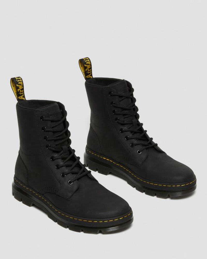 Dr Martens Combs Nahkaiset Vapaa-ajan Miesten Saappaat Mustat | Suomi_Dr76370