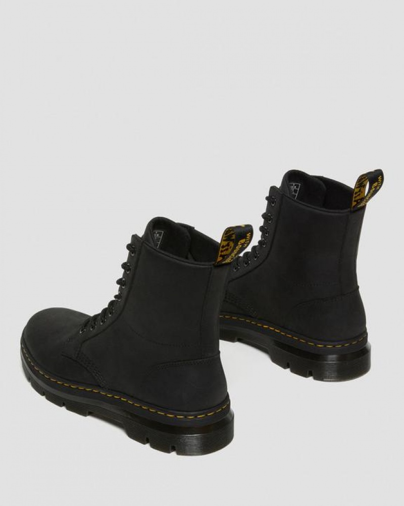 Dr Martens Combs Nahkaiset Vapaa-ajan Miesten Saappaat Mustat | Suomi_Dr76370