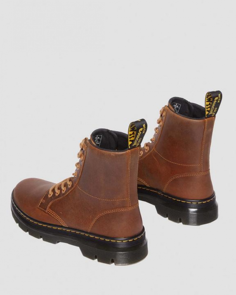 Dr Martens Combs Pull Up Nahkaiset Vapaa-ajan Miesten Saappaat Ruskea | Suomi_Dr52130