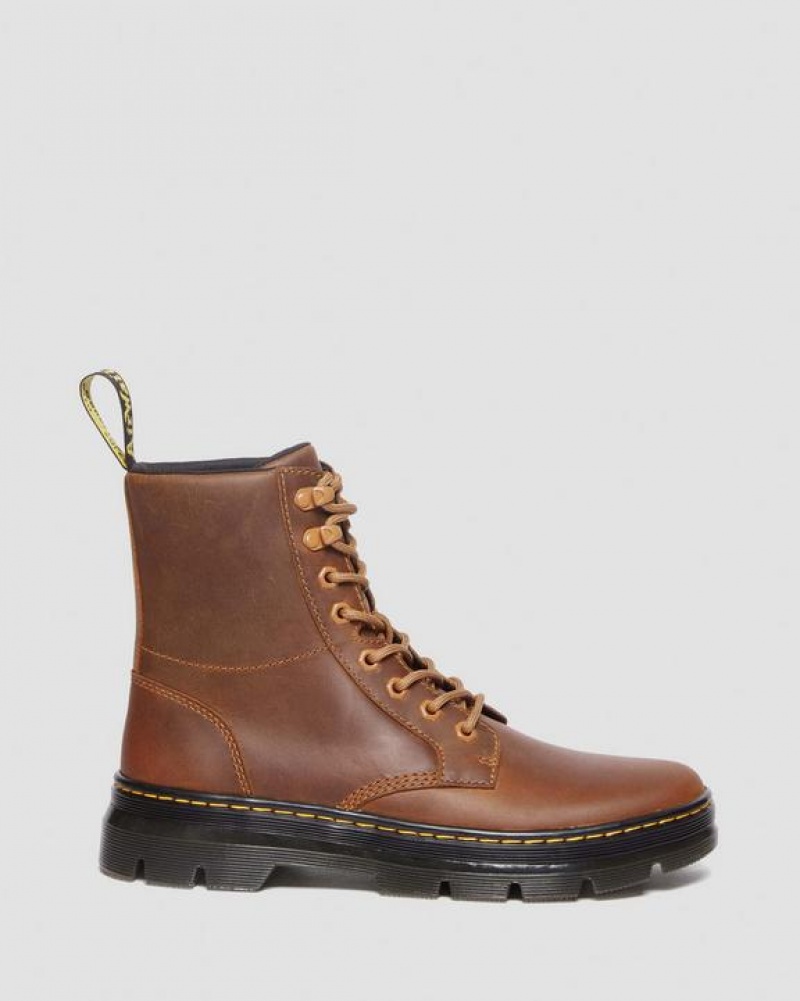 Dr Martens Combs Pull Up Nahkaiset Vapaa-ajan Miesten Saappaat Ruskea | Suomi_Dr52130