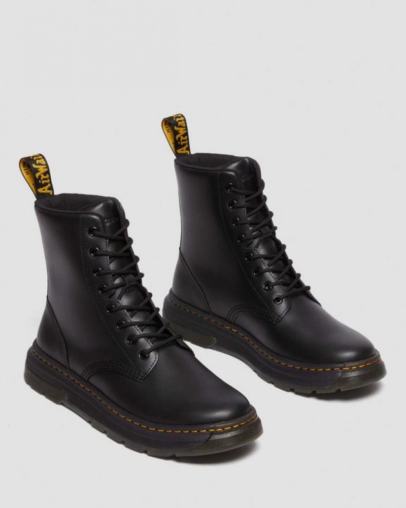 Dr Martens Crewson Classic Nahkaiset Everyday Naisten Saappaat Mustat | Suomi_Dr78572