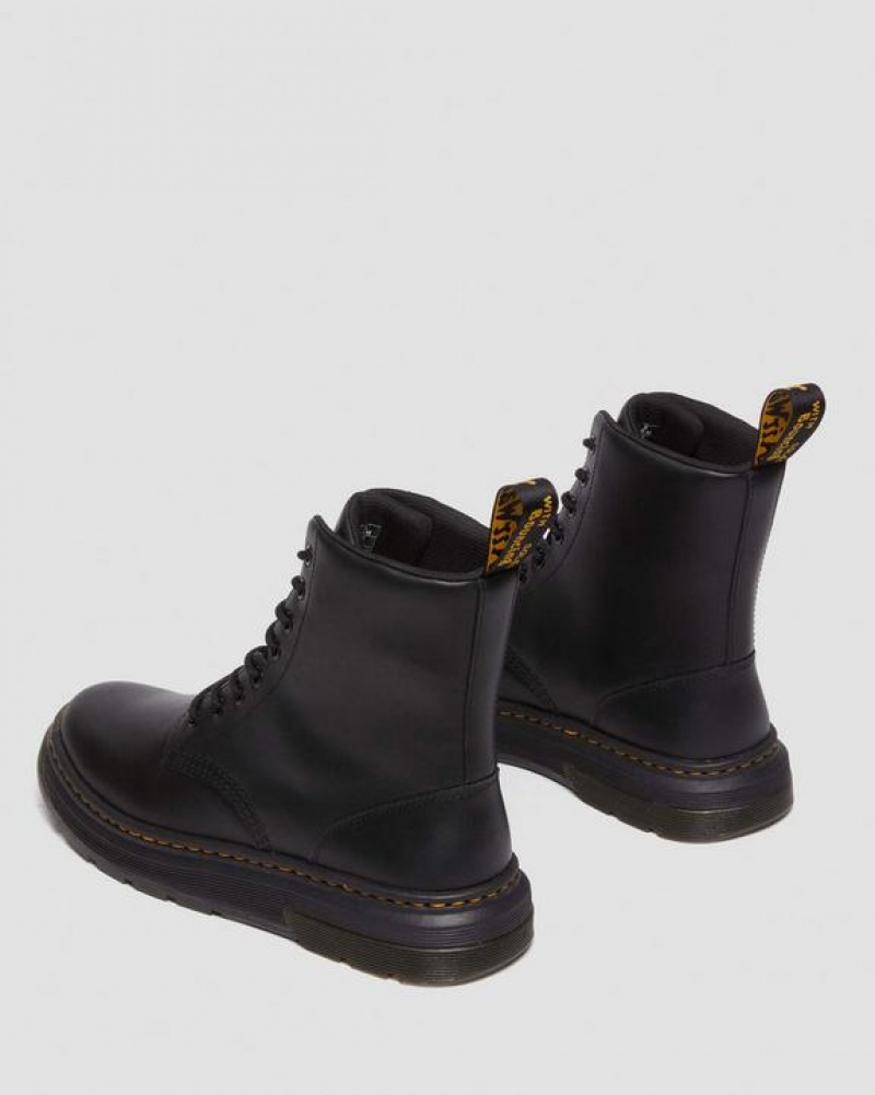 Dr Martens Crewson Classic Nahkaiset Everyday Naisten Saappaat Mustat | Suomi_Dr78572