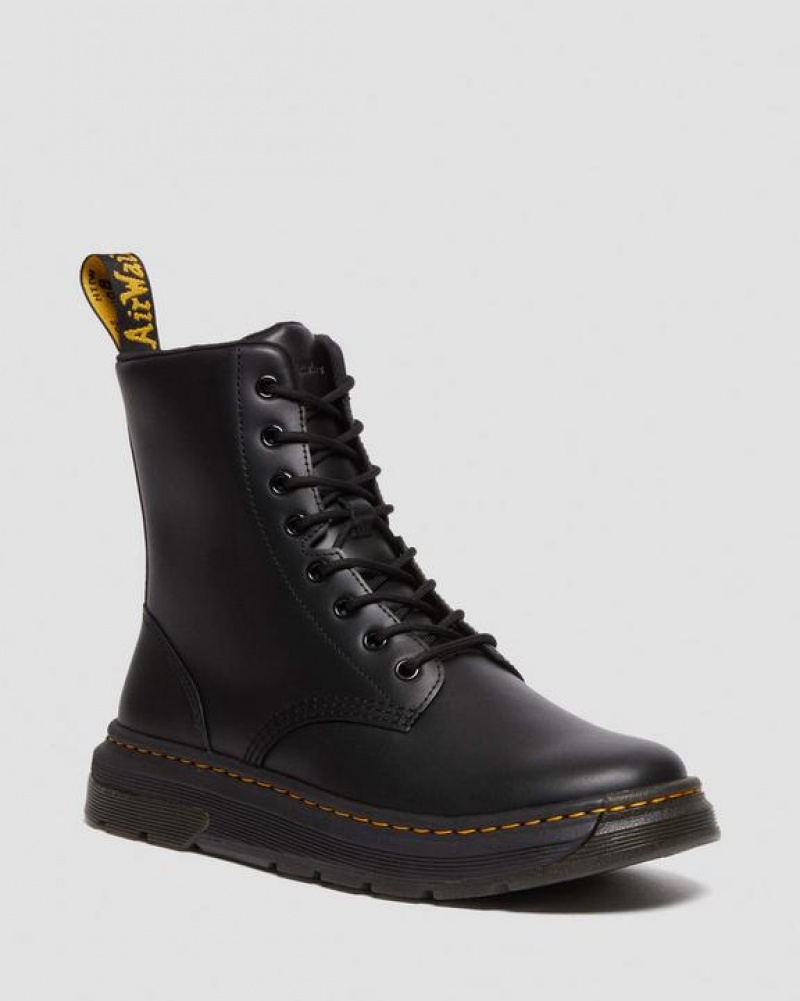 Dr Martens Crewson Classic Nahkaiset Everyday Naisten Saappaat Mustat | Suomi_Dr78572