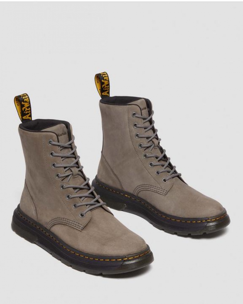 Dr Martens Crewson Nubukki Nahkaiset Everyday Naisten Saappaat Harmaat | Suomi_Dr32586