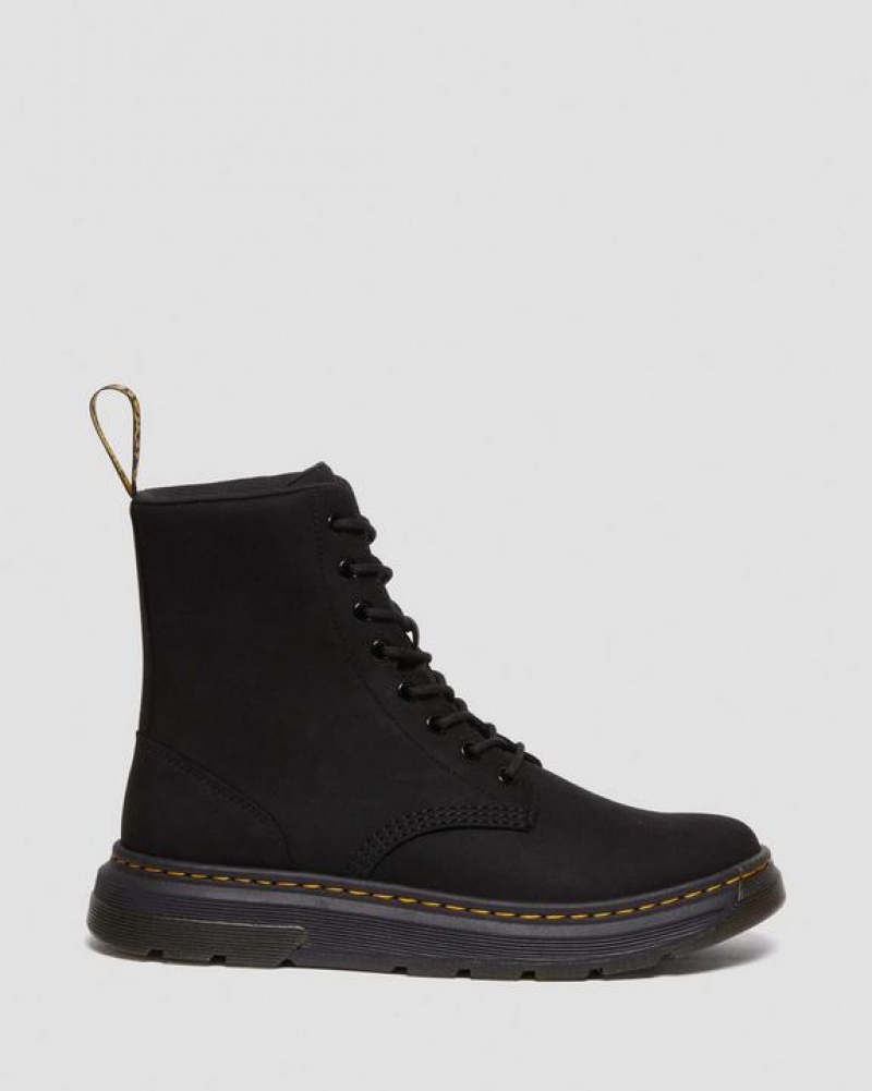 Dr Martens Crewson Nubukki Nahkaiset Everyday Miesten Saappaat Mustat | Suomi_Dr38286