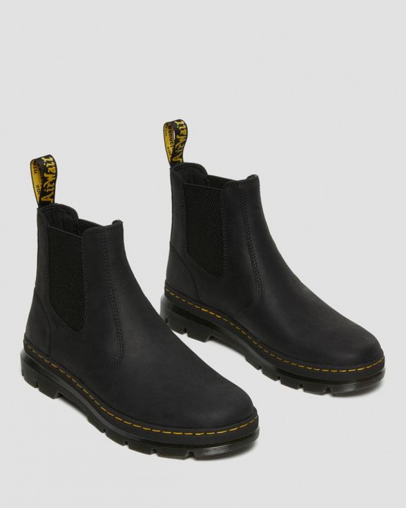 Dr Martens Embury Nahkaiset Vapaa-ajan Chelsea Miesten Saappaat Mustat | Suomi_Dr58006