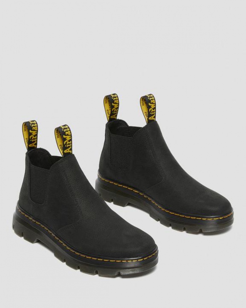 Dr Martens Hardie II Nahkaiset Chelsea Työ Naisten Saappaat Mustat | Suomi_Dr80683