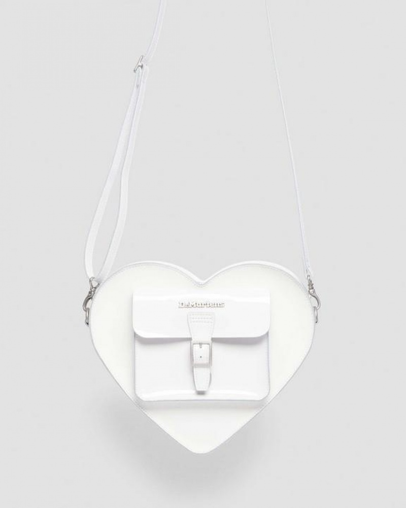 Dr Martens Heart Shaped Nahkaiset Backpack Accessories Laukut Valkoinen | Suomi_Dr50839