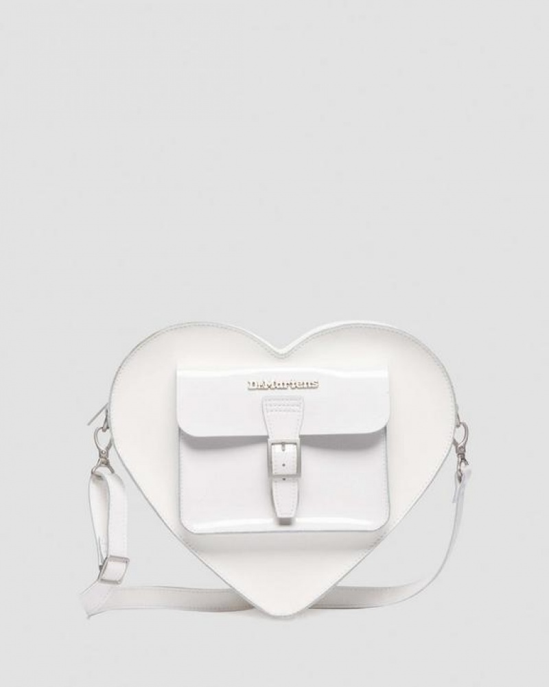 Dr Martens Heart Shaped Nahkaiset Backpack Accessories Laukut Valkoinen | Suomi_Dr50839