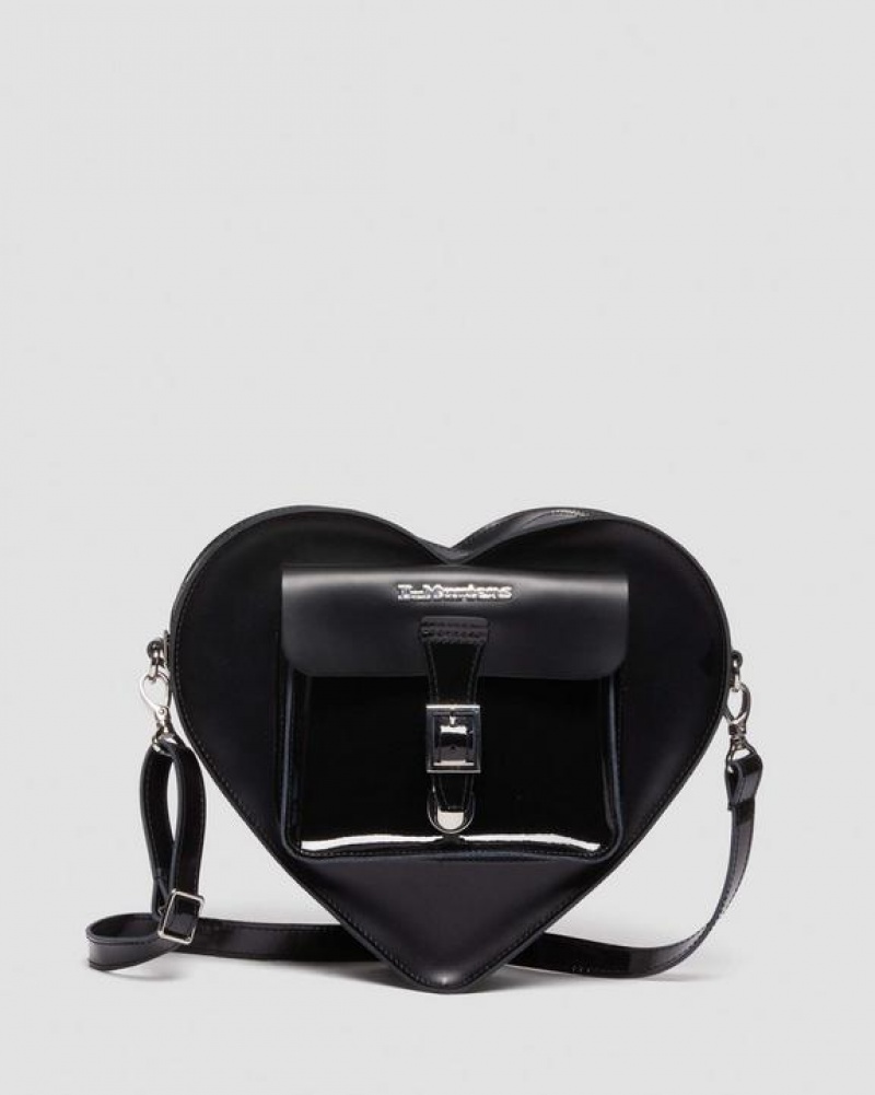 Dr Martens Heart Shaped Nahkaiset Backpack Accessories Laukut Mustat | Suomi_Dr11990