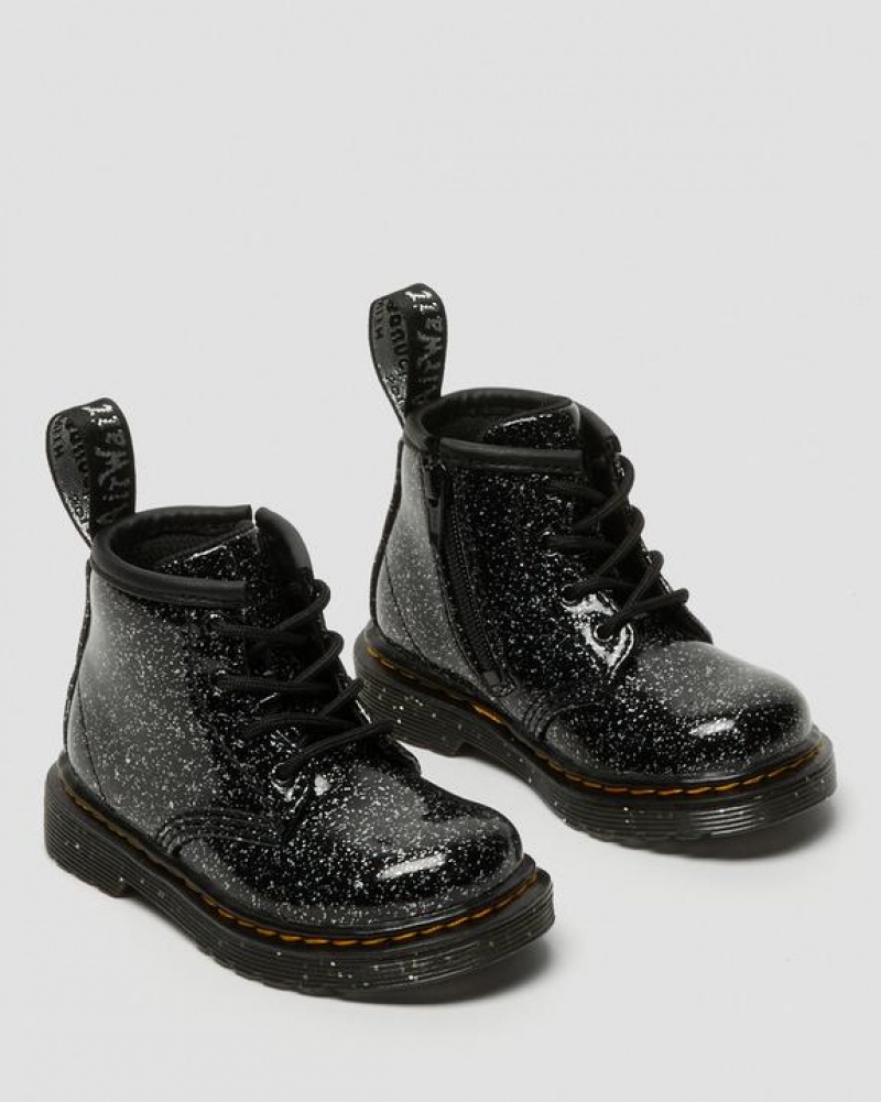 Dr Martens Infant 1460 Glitter Ankle Lasten Saappaat Mustat | Suomi_Dr19310