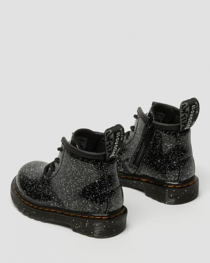 Dr Martens Infant 1460 Glitter Ankle Lasten Saappaat Mustat | Suomi_Dr19310