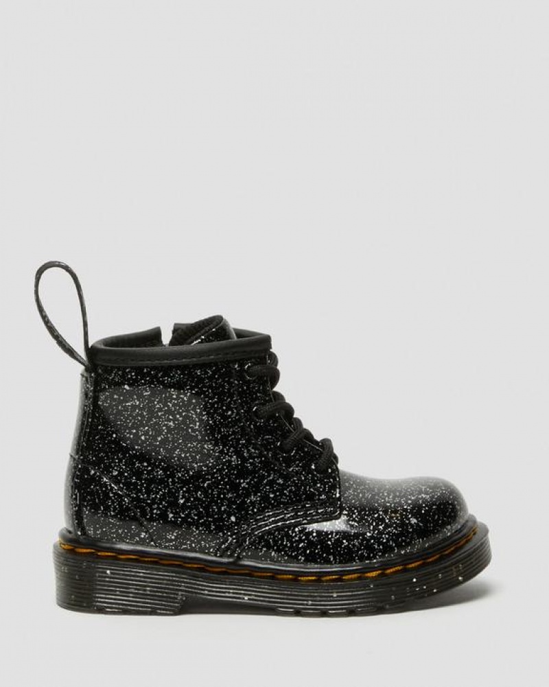 Dr Martens Infant 1460 Glitter Ankle Lasten Saappaat Mustat | Suomi_Dr19310