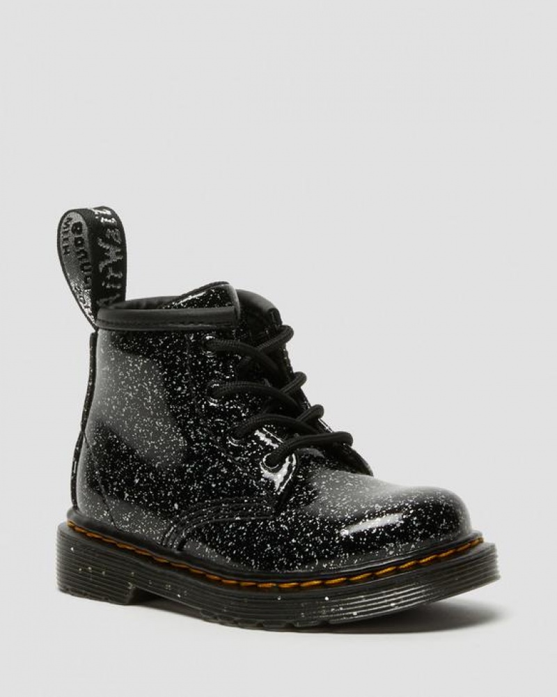 Dr Martens Infant 1460 Glitter Ankle Lasten Saappaat Mustat | Suomi_Dr19310