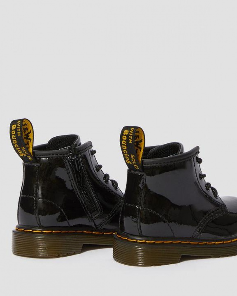 Dr Martens Infant 1460 Kiiltonahka Nahkaiset Pitsi Up Lasten Saappaat Mustat | Suomi_Dr21197